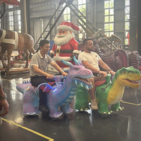 Manège Dinosaure en Métal pour Enfants - Attraction de Parc d'Attractions pour Parcs d'Aventure et Centres Commerciaux