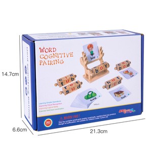 <span class=keywords><strong>Gioco</strong></span> Educativo in Legno con Blocchi di Lettura a Tema Cervi, Giocattoli Montessori per l'Apprendimento Precoce dei Bambini - Product Image 6