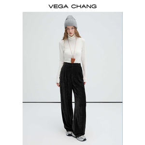 VEGA CHANG <span class=keywords><strong>Berserk</strong></span> – Nouveauté Automne 2026 – Pantalon Trompette Femme en Velours Style Pyjama – Vintage, Taille Haute Élastique, Coupe Cheville - Product Image 3