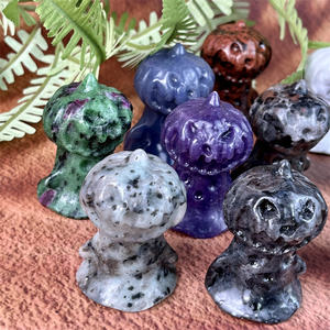Cristal curativo natural tallado a mano fantasma calabaza artesanía decoración de Halloween para regalos de vacaciones - Product Image 5