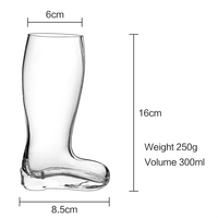 Verre à boire personnalisé unique en forme de botte, verre à bière, tasse en cristal, verre à whisky géant, mug à bière