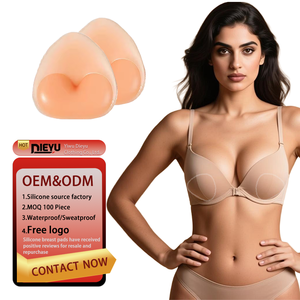 Nhỏ trong suốt Silicone vú Pad Áo ngực chèn dày không thấm nước màu da vô hình hiển thị sexy cho áo ngực bikini áo tắm - Product Image 1