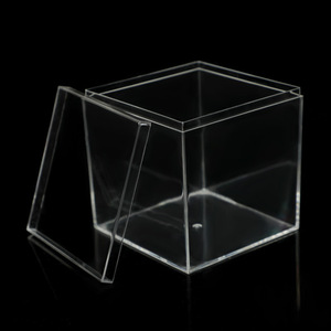 Clear Acrylic Jewelry Box Transparent Square Candy Gift Box Dessert Tiramisu <strong>Container</strong> <strong>Plastic</strong> Packaging Storage Box <strong>Lid</strong> - Product Image 5