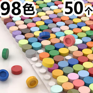DIY Building <strong>Block</strong> Accessories 98138 Parts MOC Pixel Drawing Small Particles Art Small Building <strong>Brick</strong>, 8MM 1x1 Round Flat Tiles - Product Image 2