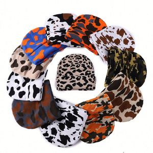 2024 Hot Sale New Autumn Winter Knitted <b>Hat</b> Women Men Fashion Outdoor Warm Leopard Camouflaged Jacquard Beanie <b>Hat</b> - Product Image 1
