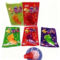 TNCI Nouveauté Sucettes en forme de pied dur Emballage coloré Boîte de présentation assortie pour enfant Snack Party Favor Fun Treat