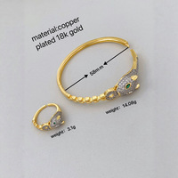 Bracelets joncs léopard pour fête FFBBG-18 bracelets de luxe argent Cz or gros bracelets