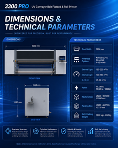 Impresora UV de Cinta Transportadora de 3300 mm, Impresora de Inyección de Tinta con Gabinete Cerrado para Exhibición, Impresión en Materiales Flexibles - Product Image 4