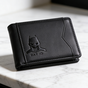 Cartera de Trabajo de PU con Diseño de <span class=keywords><strong>Batman</strong></span>, Impresión Digital, Portátil, Hecha a Mano, con Cierre RFID, Corta, Promocional - Product Image 1