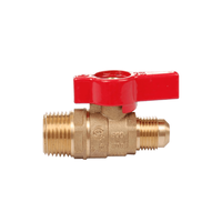 Válvula de bola de latón de 600 PSI con rosca NPT hembra para gas natural, válvula de cierre de 3/8", 1/2", 3/4", 1"