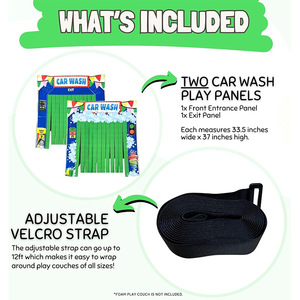 Children Car Wash Playhouse <b>Sofa</b> Cushion EVA Soft Building Toy For <b>Kids</b> Role Play Game 4-6 Years Old Unisex - Product Image 2