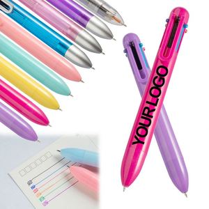Cheap Custom 6 <b>Colors</b> in 1 Multicolor Ballpoint <b>Pen</b> With Logo Promotional Student Gifts Office School Writing Supplies - Product Image 1