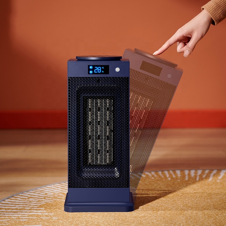 New Fashion Smart Led Touch Screen Control Home Room Heating Standing Electric Room Fan Desktop Heater Space Heater