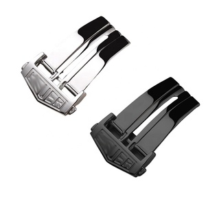 Chất Lượng Cao Sang Trọng 20Mm Thép Không Gỉ Đôi Nút Đồng Hồ Khóa Màu Đen Tăng Vàng Triển khai Bướm Clasp Cho Heuer Đồng Hồ - Product Image 3