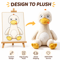 Fabricant OEM/ODM de jouets en peluche de canard super doux en coton PP brodé, personnalisables, directement de l'usine, pour marques à marque privée et commandes en gros