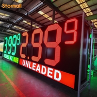 Panneau d'affichage LED numérique électronique extérieur étanche IP65 de 8'' à 14'' pour stations-service avec affichage des prix