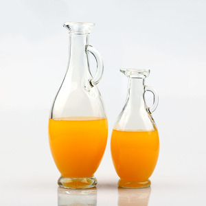 Vente en gros de carafes en verre transparent de 250 ml et 500 ml avec poignée, pichet en verre multifonctionnel pour jus, <span class=keywords><strong>huile</strong></span> d'<span class=keywords><strong>olive</strong></span> - Product Image 1
