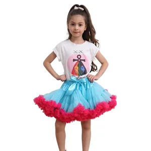 2023 מכירה לוהטת סיטונאי נפוחה ילד קטן המפלגה שמלת טול נסיכת טוטו חצאית עבור בנות