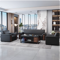 Ensemble de canapés modulaires en cuir PU minimaliste pour hôtel, appartement, bureau et école