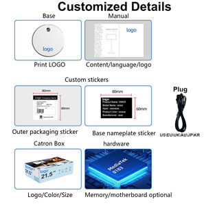 Hot Selling 21.5 Inch White Touch Screen Android 15 HD 1080p LCD LED <b>Portable</b> Smart <b>TV</b> With 4G+64G Rechargeable Wheels 21.5 Inch - Product Image 2