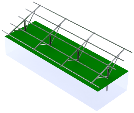 Установка HQ, коммерческая Солнечная грунтовая однополюсная монтируемая конструкция, система наземной подставки PV, солнечный стеллаж
