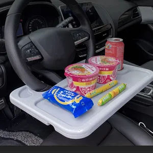Portable Car Laptop Desk Mount <strong>Stand</strong> Eat Work Car Steering Wheel Dining Table Bracket <strong>Drink</strong> Food Coffee Tray Storage Locker - Product Image 1