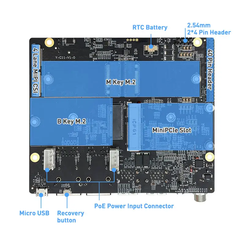 Jetson Orin Nx 8G Embedded Computers AI Industry IPC Plink 11F1E2-ORIN NX8G-256G SSD Smart Edge Computing