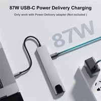 Estación de Conexión USB C 8 en 1 Todo en Uno con HDMI 4K, RJ45 Ethernet, Lector de Tarjetas SD y TF, USB 3.0 con 100W PD para MacBook, Laptop y PC