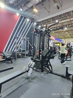 Équipement de musculation professionnel tout-en-un, machine multi-stations 4 ou 8 postes avec fonctions de tirage vertical et de rameur bas