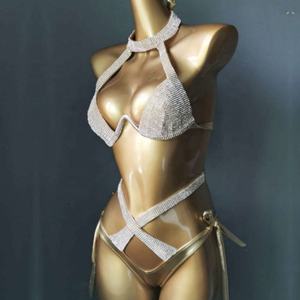 Badmode Strass Bikini Set <span class=keywords><strong>Venus</strong></span> Vakantie Diamant Sexy Vrouwen Badpak Push-Up Strandkleding - Product Image 6