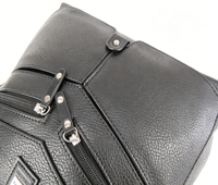 Tas Tote PU Hitam Besar untuk Wanita dengan Ritsleting, Banyak Kantong, Cocok untuk Kerja, Kantor, Selempang, dan Perjalanan Sehari-hari