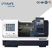Torno CNC Horizontal de Cama Plana CAK6150 con Sistema FANUC de Alta Precisión para Producción de Piezas de Eje y Disco Metálicos