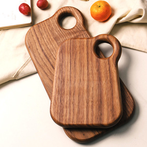 Tabla de cortar de madera de nogal negro estilo japonés, rectangular, de madera maciza, para carne, frutas y pan, para uso doméstico. - Product Image 3
