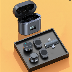 Mini Hidden không dây Lavalier mic 2-Pack - Magnetic Clip tiếng ồn hủy bỏ cho <span class=keywords><strong>vlogging</strong></span> ve áo mic Plug & Play cho Iphone <span class=keywords><strong>Android</strong></span> - Product Image 2