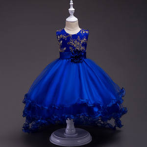 Robe de mariée élégante style occidental pour filles, col rond, motif décalcomanie, pour enfants de 4 à 12 ans - Product Image 4