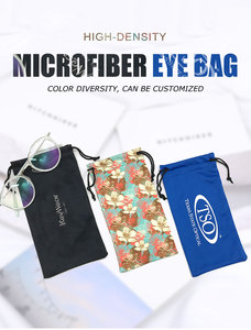 לוגו מותאם אישית מיקרופייבר משקפי שמש משקפיים משקפיים שקית שקית כיס זמש תכשיטים - Product Image 2
