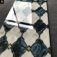 Springletile Carreaux muraux de salle de bain design carreaux de motif de surface en verre de porcelaine émaillée polie