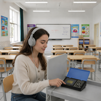 Headset Audio untuk Pembelajaran Bahasa, Model GD609 untuk Pelatihan Sekolah