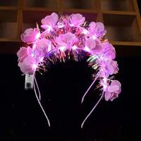 Coloré Led Flash Cheveux Accessoires Glowing Filigrane Guirlande Bandes De Cheveux Jouets Pour Enfants Mignon Coiffes