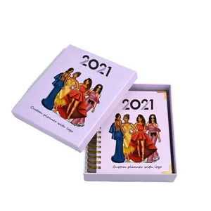 Gratis Sample Custom 2021-2022 Hardcover Maandelijkse Planner, Kalender Maandelijkse Planner Notebook