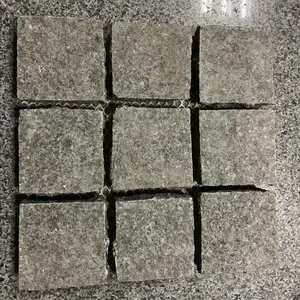 Novo G684 Forte no rolamento durável granito natural preto bloco granito Cobble pedra Pavers - Product Image 3