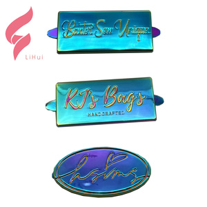 Etiqueta con logotipo de <span class=keywords><strong>Metal</strong></span> personalizado para bolsos, accesorios para hacer Hardware para bolsos de diseñador, placa de grabado de <span class=keywords><strong>Metal</strong></span>, piezas especiales para bolsos, accesorios - Product Image 4