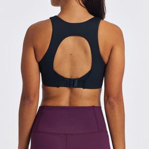 Sujetador deportivo de alto impacto, sin tirantes, con un solo hombro y cuello alto, con tiras, para fitness, de máxima sujeción, modelo All in Motion Crop. - Product Image 2