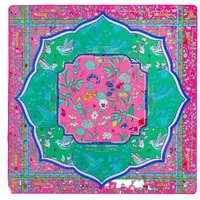 Tapis de mahjong américain en caoutchouc, 1 pièce, motif Lotus Heron blanc, personnalisé, roulé, rose, bleu, vert de Noël, luxe, contemporain, 4