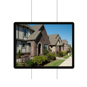 Boîte lumineuse LED en cristal illuminée, double face, suspendue, pour vitrine publicitaire, avec câble - Product Image 1