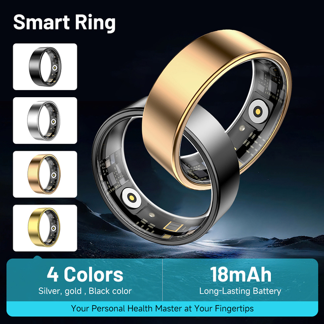 Reliable Solid One Hour Fast Charging Hardware for Indoor Yoga Rest Sleep Data Recording Smart Ring