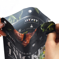 Sachets Mylar personnalisés pour aliments surgelés, barrière basse température, pochette verticale avec trou rond pour viande de poulet