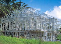 Maison de luxe en acier à installation rapide, fabriqués aux Maldives
