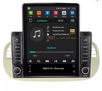 Tesla carplay AM FM stéréo android pour Fiat 500 1DIN 8 + 128G 360 caméra ADAS DVR lecteur de voiture autoradio système audio automatique