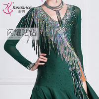 Robe de danse latine L-18242 personnalisée de haute qualité pour adultes Nouveaux glands Cha Cha Tango Competition Wear